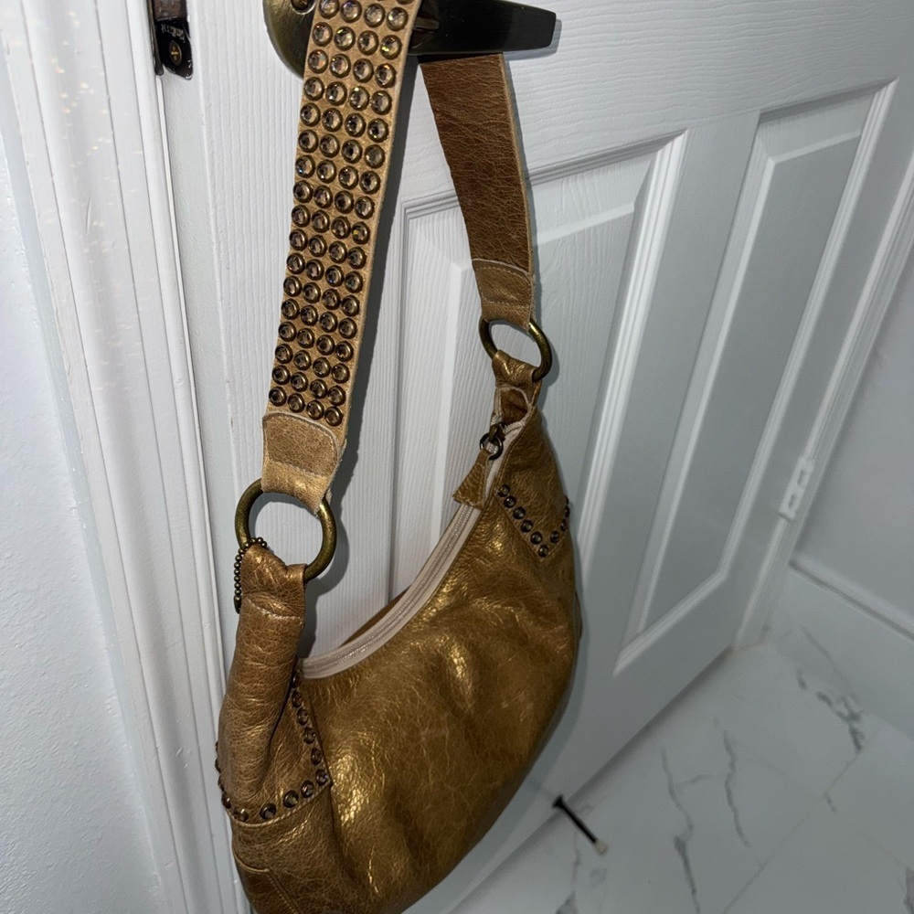 Sparkly Bronze Leatherock Shoulder Bag! - Picture 4 of 8
